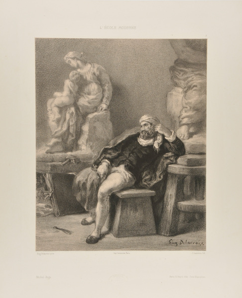 MICHELANGELO IN HIS STUDIO