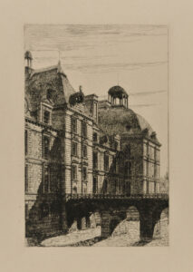 Entrance to a Chateau with Bridge