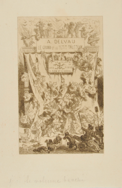 FRONTISPIECE FROM THE BOOK "A. DELVAU, LE GRAND ET LE PETIT TROTTOIR"
