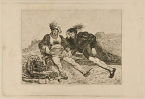 Two Cavaliers Sitting by the Roadside