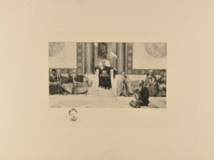 Messenger Addressing Queen and Her Court