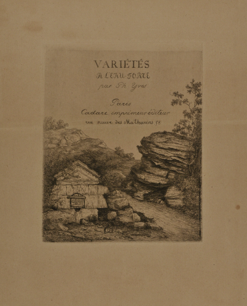 Title page for “Variétés à Eau-forte”