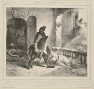 Barbe bleue, blanche et rouge, from Caricature