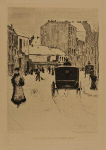 Le Boulevard Clichy par un temps de neige