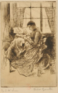 Nathalie Goeneutte cousant