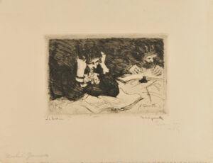 Deux femmes dont l’une lit et l’autre écrit