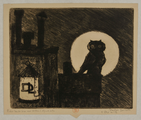 Tail-piece for the portfolio “6 pointes sèches Parisiennes par Norbert Goeneutte”