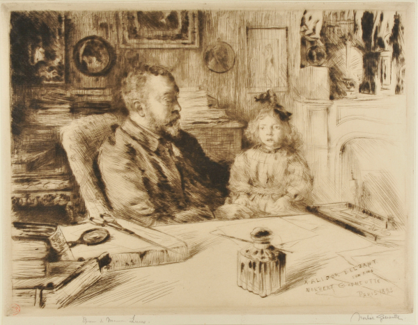 Alidor Delzant et sa fille