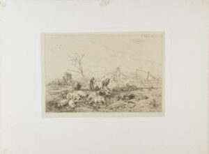 Paysage: Troupeau de cochons