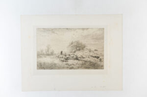 Paysage: Troupeau de porcs