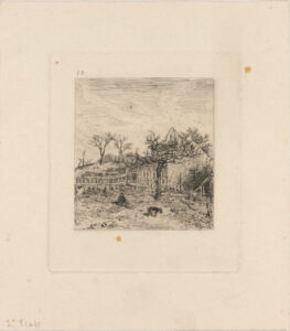 Paysage d’hiver avec maisons