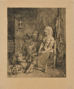 Woman Peeling Vegetables