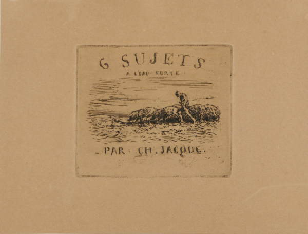 COVER FOR THE SERIES "6 SUJETS À L'EAU-FORTE PAR CH. JACQUE"