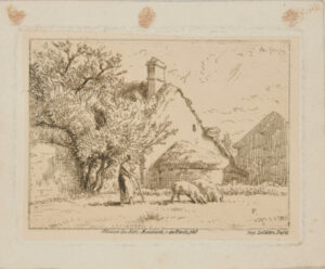 Une Femme gardant des cochons