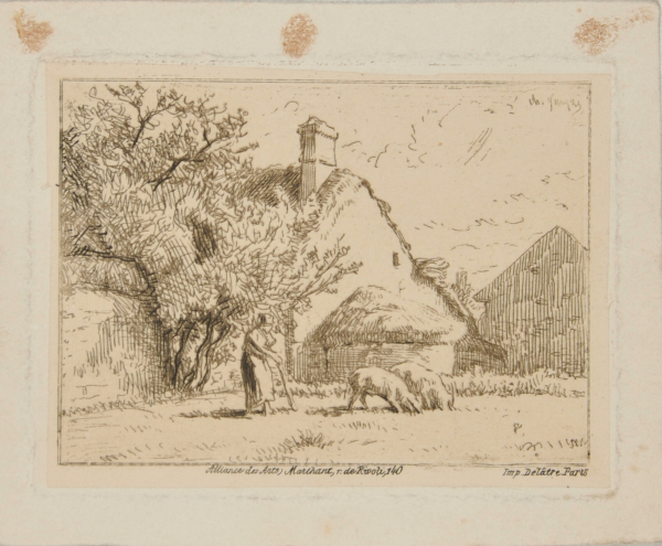 Une Femme gardant des cochons