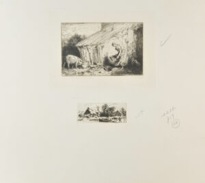 Toit à porcs; Paysage: Hiver