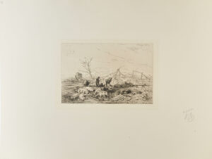 Paysage: Troupeau de cochons