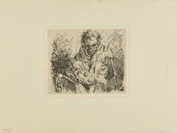 DEATH CRADLING A CHILD