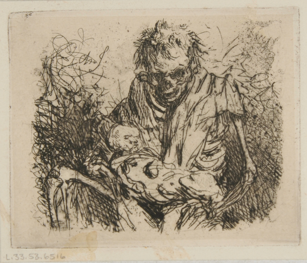 DEATH CRADLING A CHILD