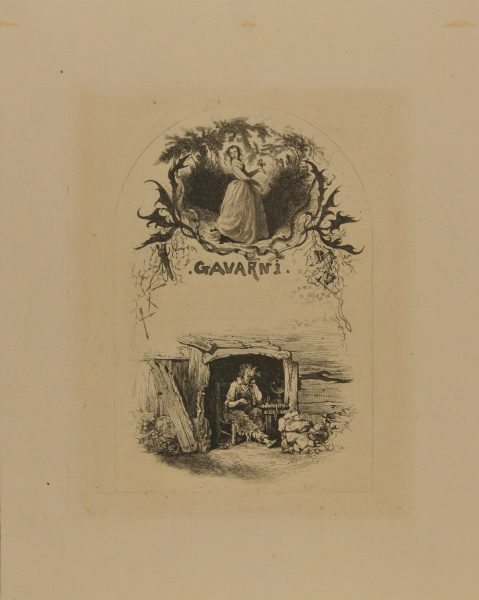 FRONTISPIECE FROM THE BOOK "PAUL GAVARNI, MADAME ACKER (PARIS: L. CURMER, 1842)"