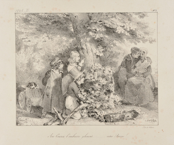 HIS COUSIN NICELY KISSES...OUR MAID!