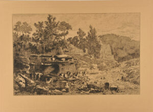 Landscape with ruins