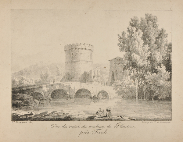 Vue des restes du tombeau de Plautine, près Tivoli