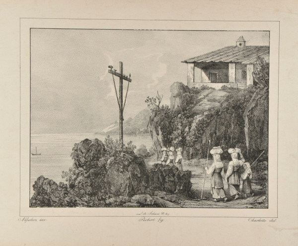 Women by the Sea with Bundles on Their Heads, after Napoleon