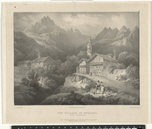 The Village of Eteigne, near Inspruck, from a sketch by the honorable Mrs. Fortescue