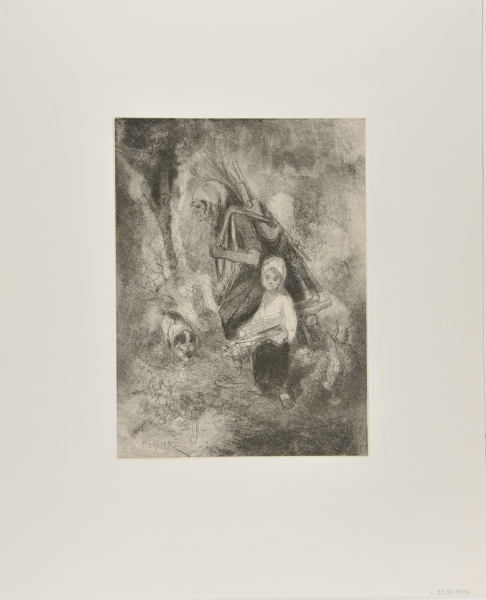 Woman Carrying Faggot with Child to her left