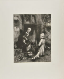 Girls Feeding Chickens