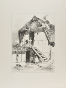 View of a House, with Exterior Stairs