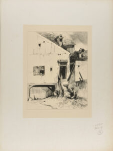 Maisons de paysan avec marches à droite