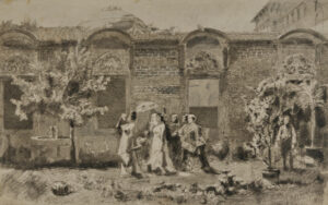 Promenade dans le jardin du harème