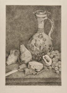 Still-life with Pitcher, Fruit, and Cheese