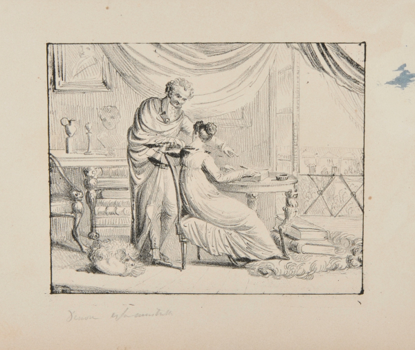 Older man instructing young woman