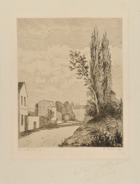 STREET IN A VILLAGE IN THE SUNLIGHT