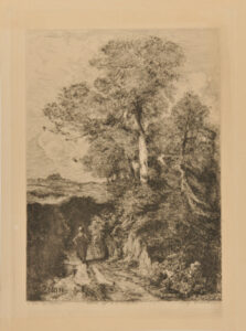 Woman Walking Along a Path