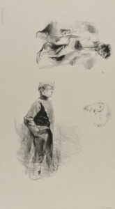 Sketches: Soldier, Man with Cane, Portrait Head