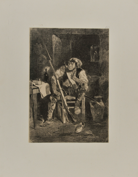 MAN CLEANING HIS GUN