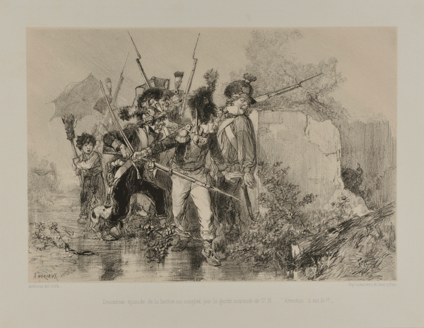 Deuxième épisode de la battue au sanglier par la garde nationale de St. H……. “Attention! Il est là!!”