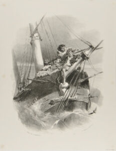 Two Men on a Shipwrecked Boat