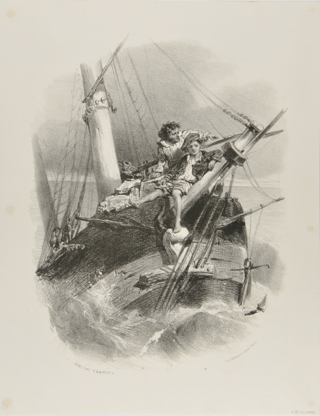 Two Men on a Shipwrecked Boat - Image 1