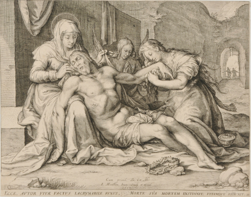 Christ Lamented by the Virgin, Saint Mary Magdalene, and an Angel