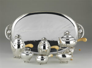 Seven-Piece Tea and Coffee Service with En Suite Tray