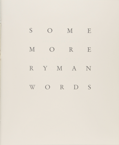 SOME MORE RYMAN WORDS