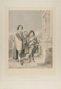 Pifferari Playing before a Shrine of the Virgin