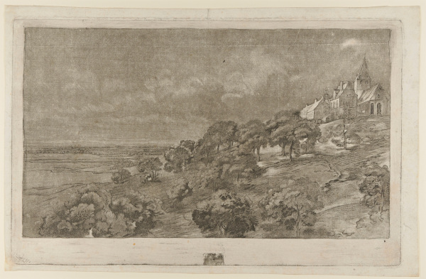 Landscape (recto); Five Head Studies and a Daffodil (verso) - Image 2