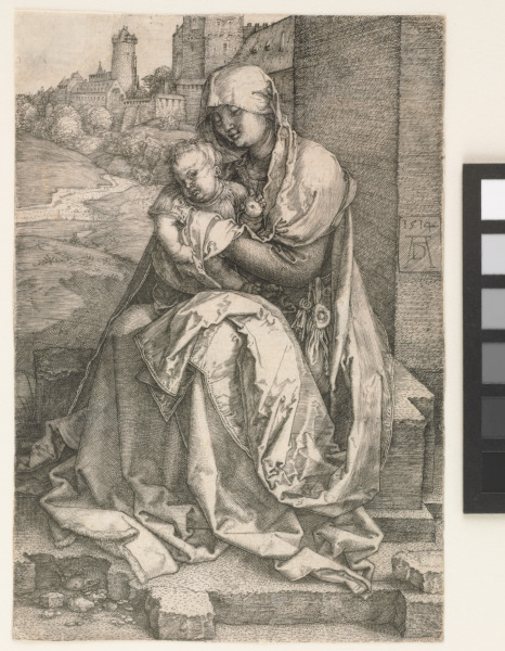 THE VIRGIN SEATED BY A WALL