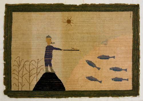 Grenfell-Type Hooked Rug with Fisherman - Image 2